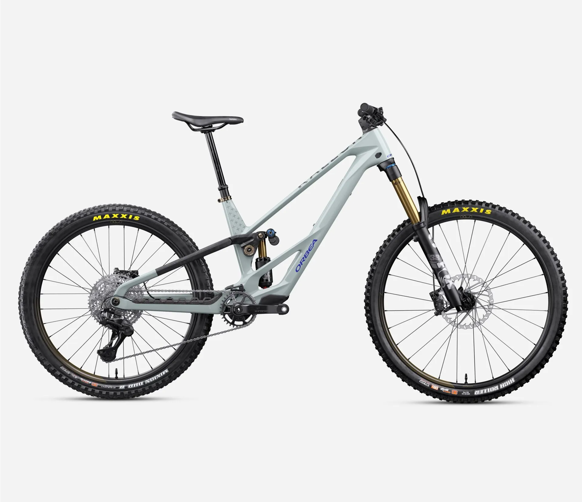 Orbea Rallon RS Team Mullet Electric Bike 2027 Frozen Concrete/Diamond Carbon View